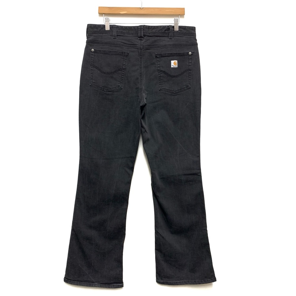 Carhartt Original Fit Jasper Bootcut Jeans Size 14 Regular Black Stretch 100649 - Picture 1 of 11